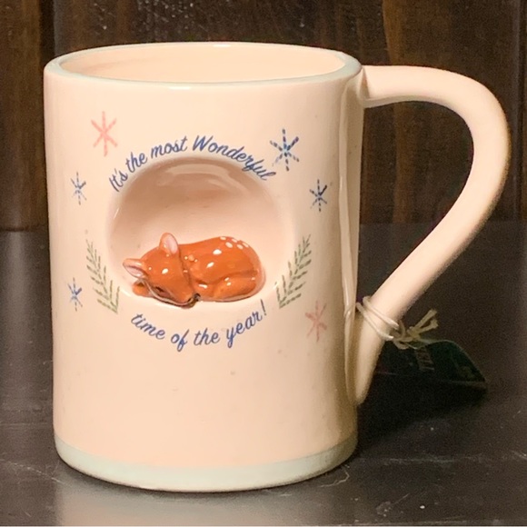 The Most Wonderful Time of the Year 17oz Figural Reindeer Christmas Mug - Picture 1 of 9